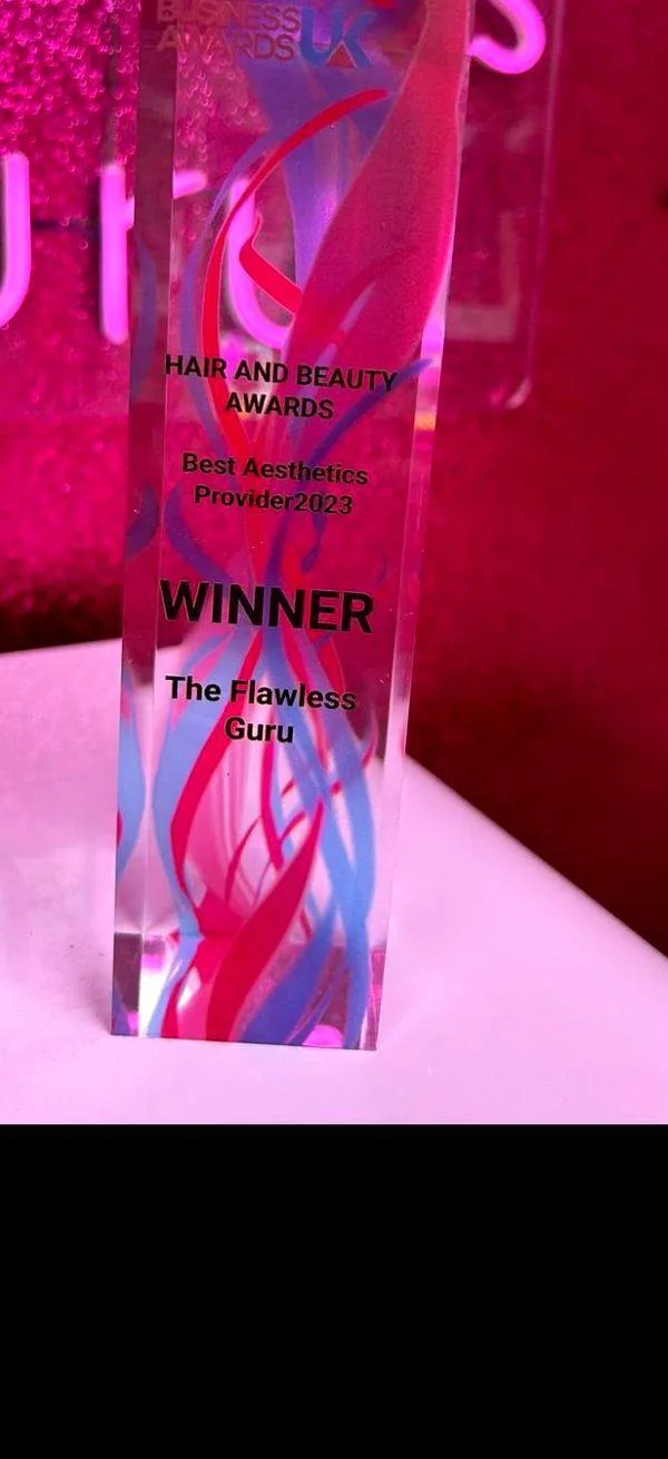 Business Awards UK Best Aesthetics Provider 2023 The Flawless Guru